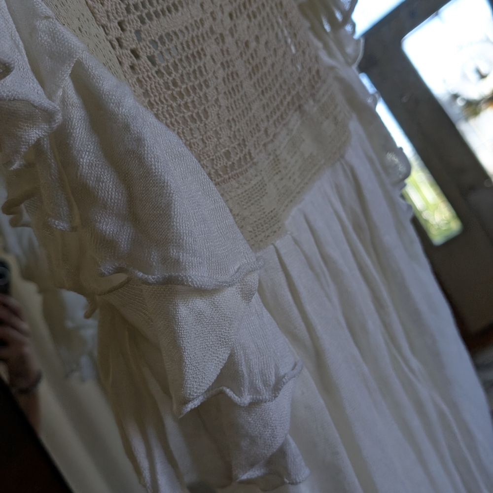 Moda International White Ruffle Blouse - Picture 6 of 8